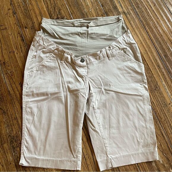 Christoff Beige Maternity Shorts/ Bermudas Size 8 - Picture 4 of 12